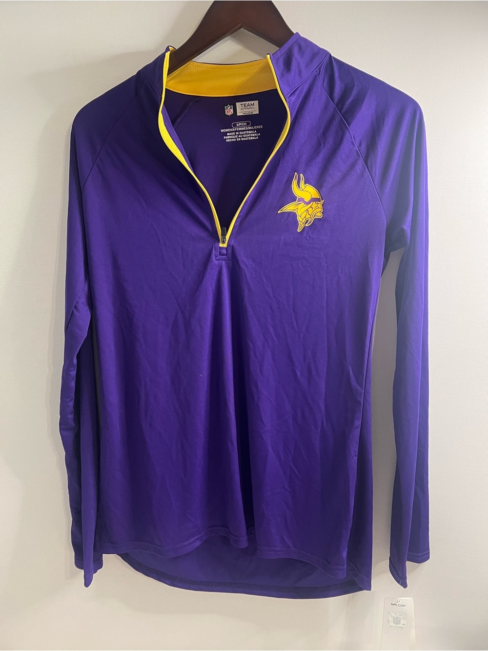 NFL Minnesota Vikings Performance Quarter Zip Pullover WOMANS